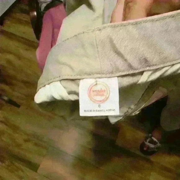 Wonder Nation girls approved school uniforms adjustable waist shorts khaki 8 - Picture 3 of 7